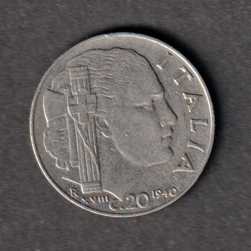 [197131064633] Italy 20 Centesimi 1940 coin great circulated condition