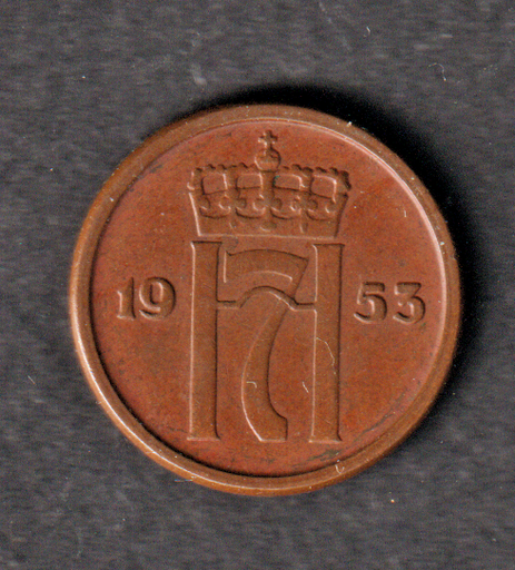 [197131468378] Norway 1 ore 1953 coin nice circulated condition