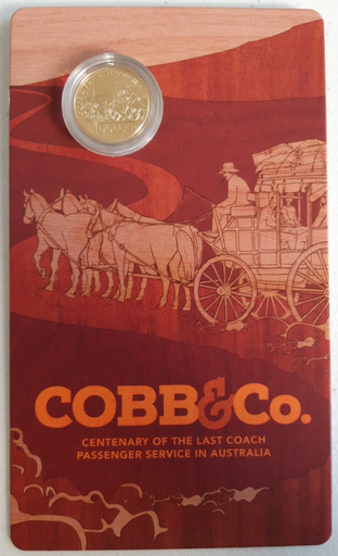 [197235877716] 2024 Australia Cobb & Co. $1 one dollar coin on card limited 37.5K mintage