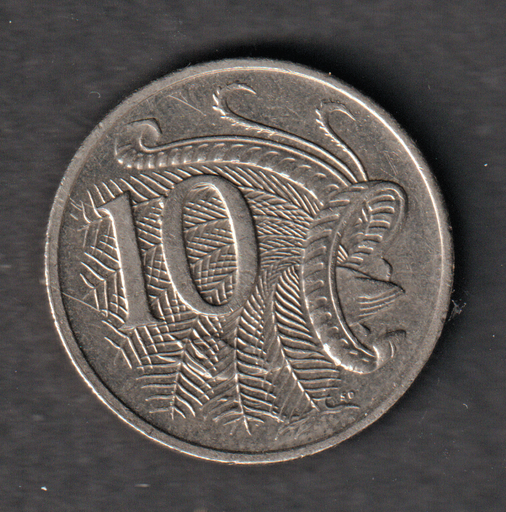 [197237378775] Australia 2010 10 cents reverse cud great circulated condition
