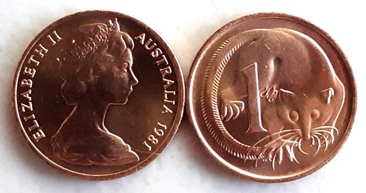 [195897222908] Australia 1 cent coin 1981 lightly circulated Red rare in this condition