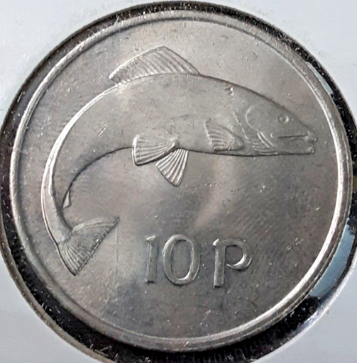[196579182432] Ireland 10 pence 1975 uncirculated condition