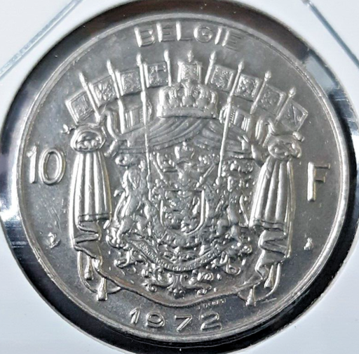 [196579185673] Belgium 10 Francs coin 1972 uncirculated condition