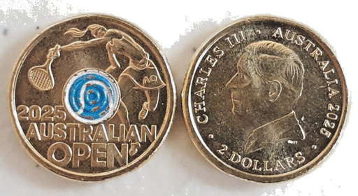 [197144741696] 2025 Australia $2 Australia Open Women coin uncirculated