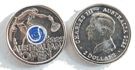 [197144754610] 2025 Australia $2 Australia Open Men coin uncirculated