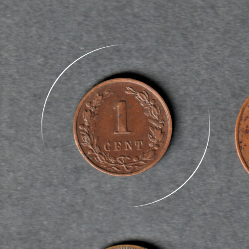 [196969742167] Netherlands 1878 1 cent coin uncommon lightly circulated condition