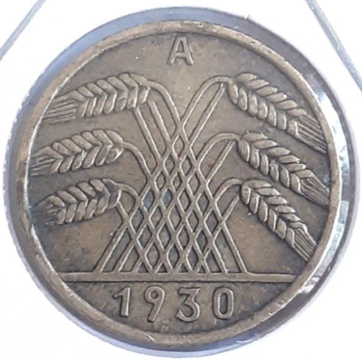 [196970012175] Germany 10 Pfennig 1930-A coin circulated condition