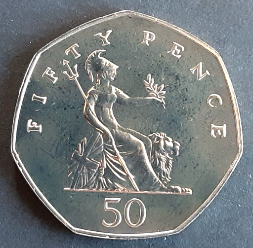 [196264806427] Great Britain 50 pence uncirculated coin 1986