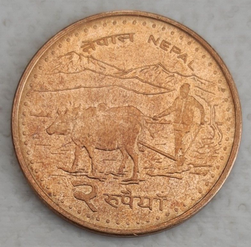 [196372766282] Nepal 2 Rupees 2009 coin lightly circulated condition