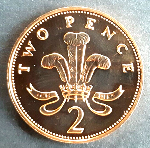 [196264824616] Great Britain 2 pence uncirculated coin 1986