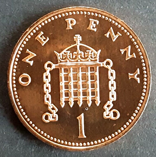 [196264829726] Great Britain 1 penny uncirculated coin 1986