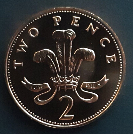 [196264901039] Great Britain 2 pence uncirculated coin 1985