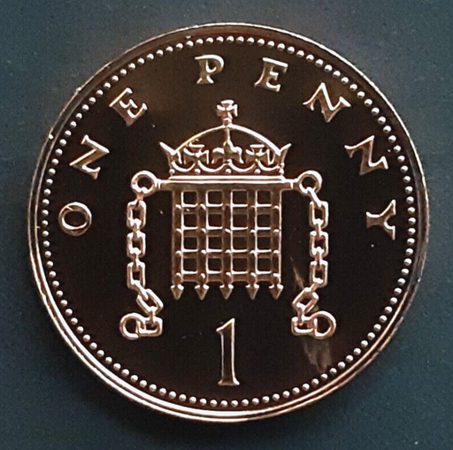 [196264903644] Great Britain 1 penny uncirculated coin 1985