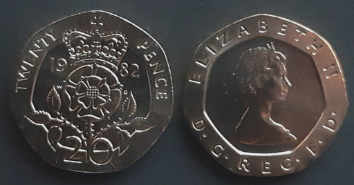 [196264983441] Great Britain 20 pence uncirculated coin 1982