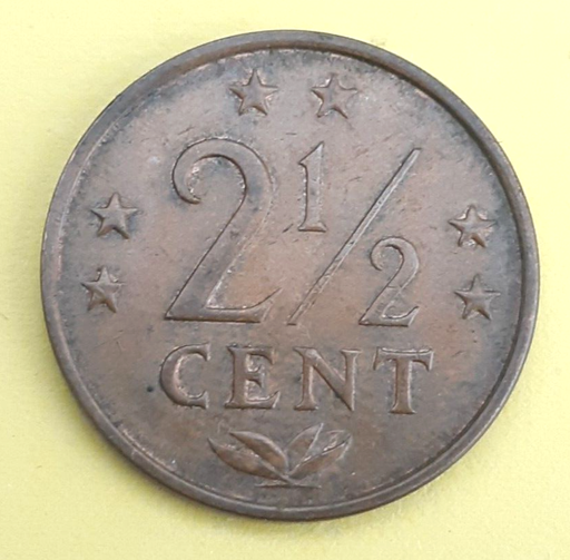 [196366347987] Netherlands Antilles 1 1/2 cent 1975 coin low mintage lightly circulated cond.