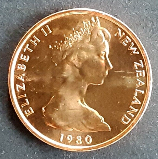 [196267472779] New Zealand 1 Cent coin 1980 brilliant uncirculated