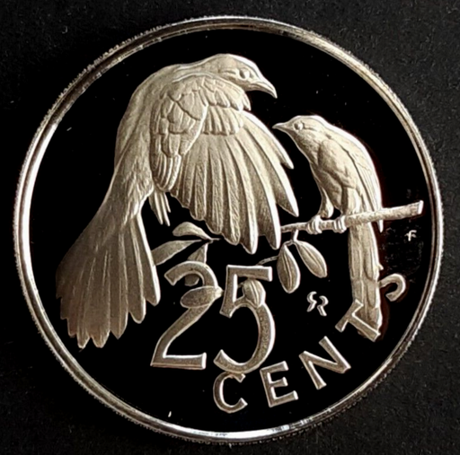 [196267588946] British Virgin Islands 25 Cents proof coin 1975