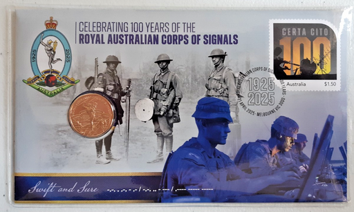 [197261882336] 2025 Australia Royal Australian Corps of Signal $1 1 Dollar coin PNC