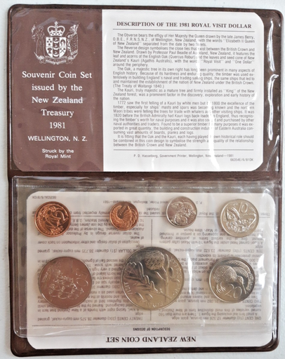 [197262039982] New Zealand 1981 Year uncirculated coin set in original packaging