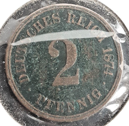[196529024702] Imperial Germany 2 Pfennig 1874-A coin circulated condition