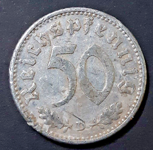 [196529538902] Germany 50 Pfennig 1935-D coin circulated condition