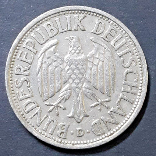 [196529568090] Germany 1 Mark 1950-D coin circulated condition