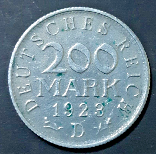 [196529590659] Germany 200 Mark 1923-D coin circulated condition
