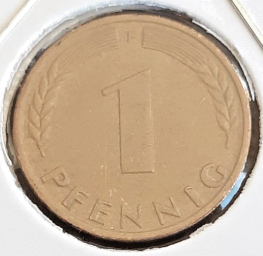 [196680064859] Western Germany 1 Pfennig 1950-F coin circulated condition