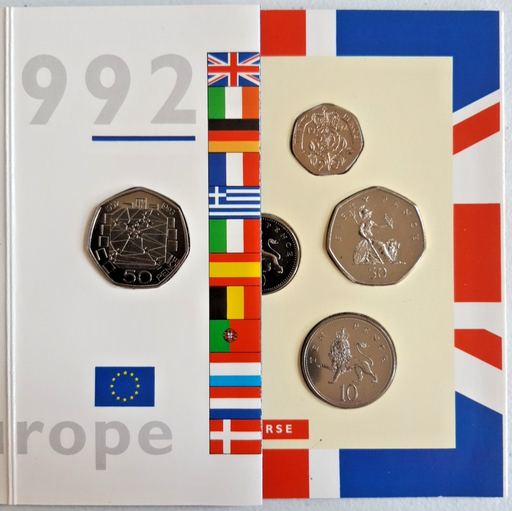 [197282414279] Great Britain 1992 Year set inc commemorative 50 pence coin uncirculated