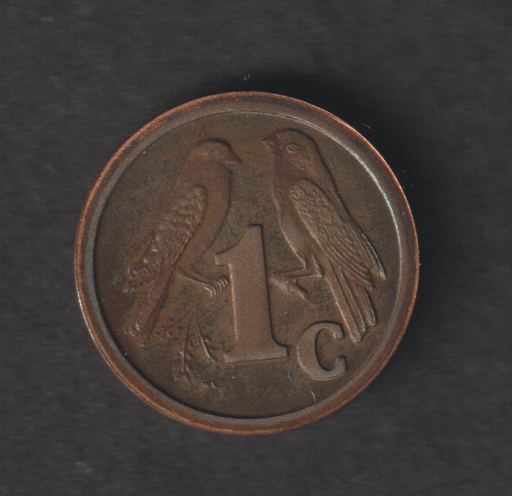 [197284878857] South Africa 1992 1c One cent proof coin toned