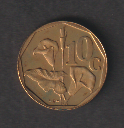[197284893720] South Africa 1992 10c Ten cents proof coin toned