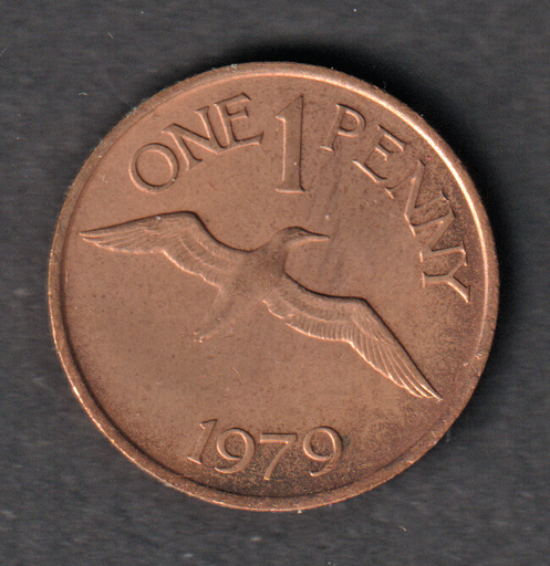 [197285124879] Guernsey 1 penny 1979 coin low mintage lightly circulated