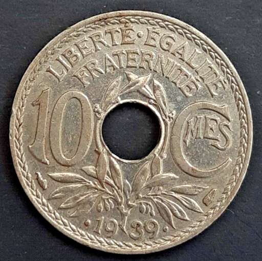 [196542581502] France 1939 10 centimes coin circulated condition