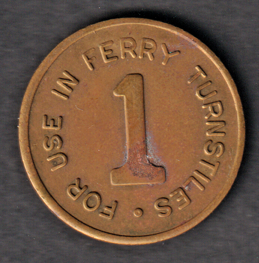 [197179077200] Australia Sydney ferry brass token used condition memorabilia