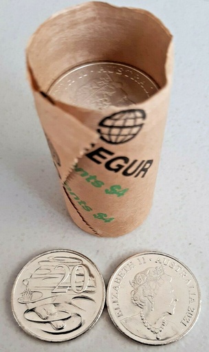 [195747684413] Australia 20c Platypus coin 2021 uncirculated from security roll
