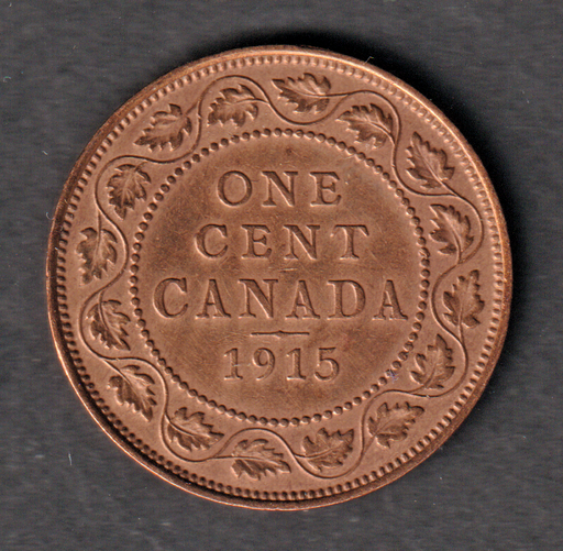 [197181343894] Canada 1915 1 Cent coin KGV nice circulated condition