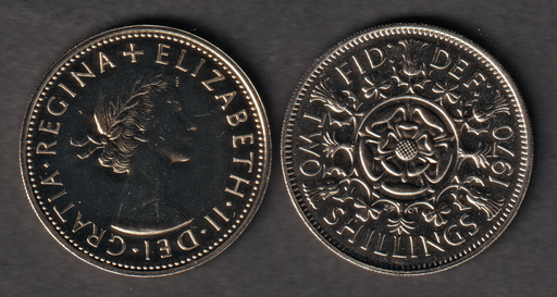 [197184565168] Great Britain two shillings 1970 proof coin limited 750K mintage
