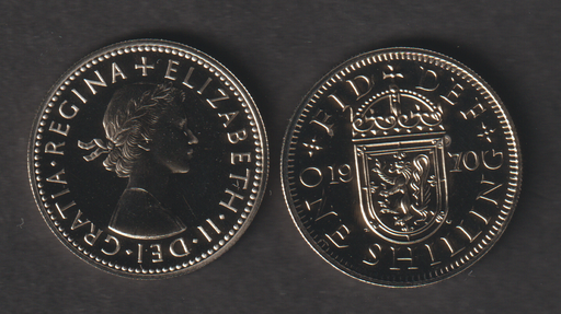 [197184573002] Great Britain Scottish Shield Shilling 1970 proof coin limited 750K mintage