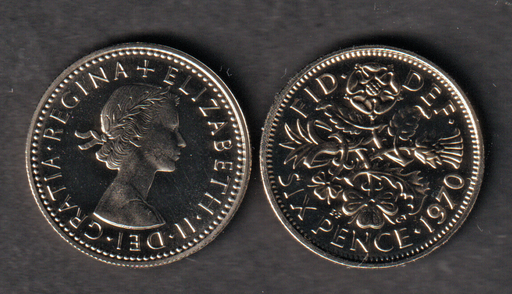 [197184592254] Great Britain six pence 1970 proof coin limited 750K mintage