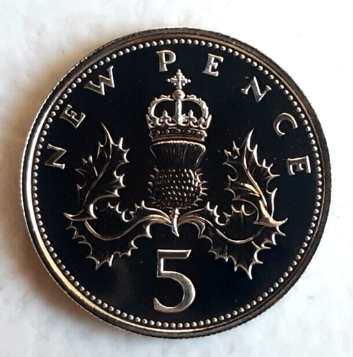 [196234825004] Great Britain 5 Pence proof coin 1971 uncirculated